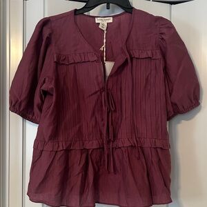 Laura Ashley plum blouse